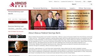 About Abacus Federal Savings Bank | http://localhost:52702/1135.aspx