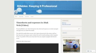 Timesheets and expenses in Abak Web [Video] | Billables: Keeping It ...