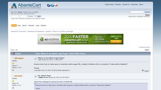 Where is my Admin Login Page? - AbanteCart Forum