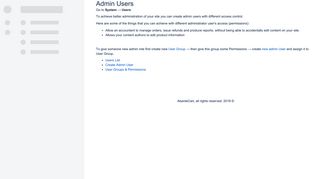 Admin Users - User Manuals 1.2 - AbanteCart Manuals