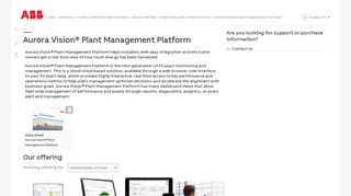 Aurora Vision Plant Management Platform - Monitoring ... - ABB Group