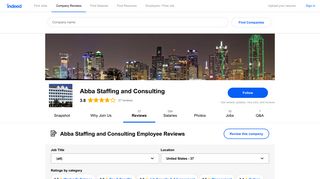 Working at Abba Staffing and Consulting: Employee Reviews | Indeed ...