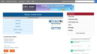 Abbey Credit Union - Vandalia, OH - Credit Unions Online