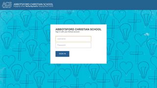 Sign In - Abbotsford Christian School