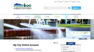 City of Abbotsford - My City Online Account