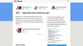 AbbyBank Online Banking Login - CC Bank