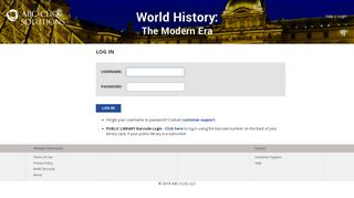 World History: The Modern Era - Username - ABC-Clio