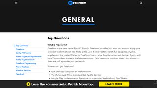 Frequently Asked Questions | Freeform