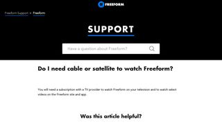 Do I need cable or satellite to watch Freeform? – Freeform Support
