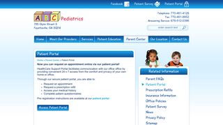 Patient Portal - ABC Pediatrics, Fayetteville Pediatricians
