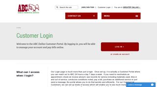 Customer Login | ABC Home & Commercial Services | Dallas TX