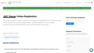 ABC Signup Online Registration - The Training Directory