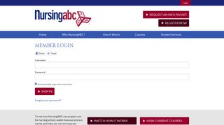 Member Login - NursingABC - Meet Nursing School Requirements ...