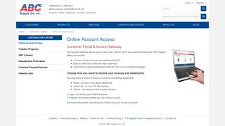 Online Account Access - ABC Supply