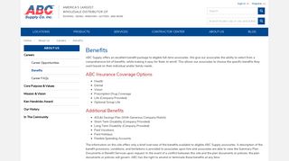 Benefits - ABC Supply