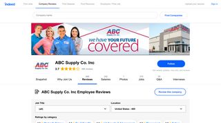 Working at ABC Supply Co. Inc: 485 Reviews | Indeed.com