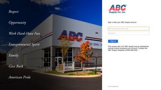 Sign In - ABC Supply