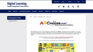 Kindergarten iPads / ABCmouse - Humble ISD
