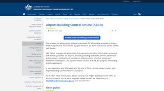 Airport Building Control Online (ABCO)