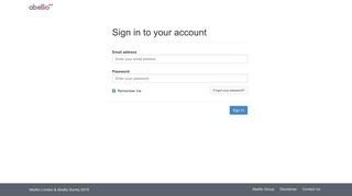 Sign in to your account - Abellio - Login