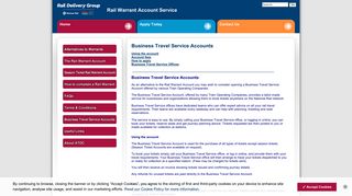 Rail Warrant Accounts - Business Travel Service Accounts