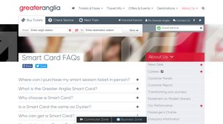 Smart Card FAQs | Greater Anglia