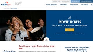 Union Plus Movie Ticket Discounts for Union Members and Their ...