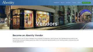 Abenity Vendor Log In | Update Discounts & Create Offers