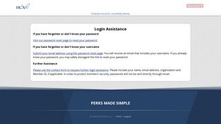 Login Assistance - HCA Rewards Perks & Discounts - Abenity