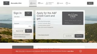 Abercrombie & Fitch Credit Card - Manage your account - Comenity