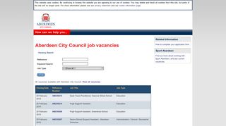 Aberdeen City Council job vacancies