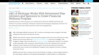 ABG of Michigan Works With Retirement Plan Advisers and Sponsors ...