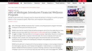 ABG of Michigan Introduces Financial Wellness Program - PlanSponsor