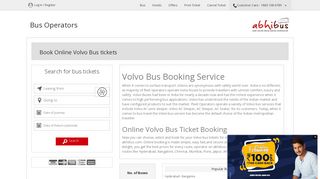 Online Volvo Bus Ticket Booking Service - Upto Rs.100 Off + ... - Abhibus