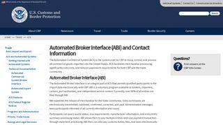 Automated Broker Interface (ABI) and Contact Information | U.S. ...