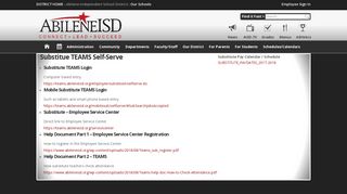 Substitue TEAMS Self-Serve | Abilene Independent School District