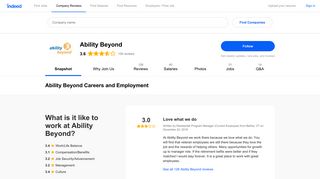 Ability Beyond Careers and Employment | Indeed.com
