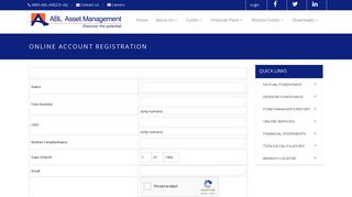 Registration for Online Services - ABL Asset Management | Mutual ...