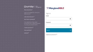 Maryland ABLE - Account Login