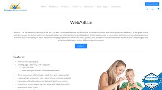 WebABLLS – Partington Behavior Analysts