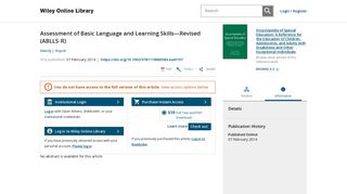 Assessment of Basic Language and Learning Skills—Revised (ABLLS ...