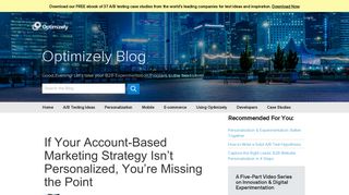 Account Based Marketing Strategy | Optimizely Blog