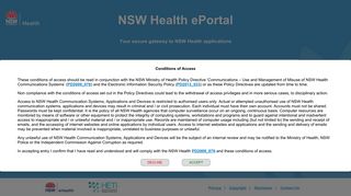 NSW Health ePortal - Log On