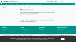Client Portal Login - ABN AMRO Commercial Finance