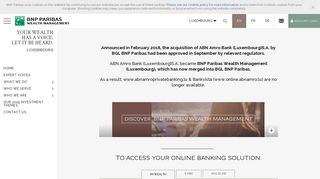 ABN Amro Bank (Luxembourg) - BNP Paribas Wealth Management