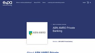 ABN AMRO Private Banking | EVPA