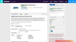 ABNB Federal Credit Union Reviews - WalletHub