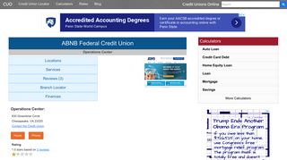 ABNB Federal Credit Union - Chesapeake, VA - Credit Unions Online