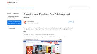 Changing Your Facebook App Tab Image and Name - issuu Help Center