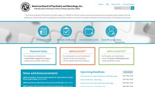 ABPN: American Board of Psychiatry and Neurology